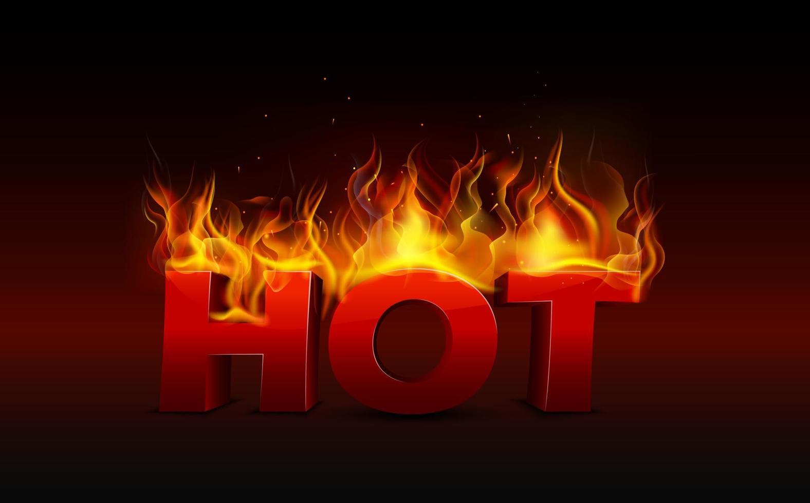 Concept of hot design. Vector