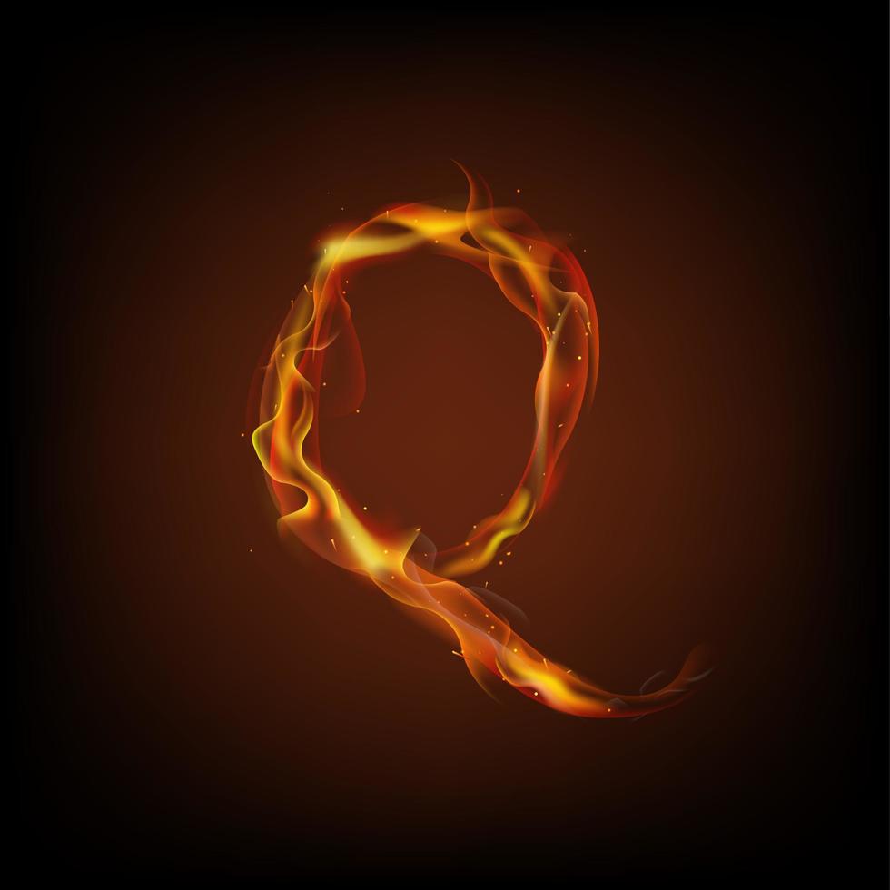 Letter of fire. Vector
