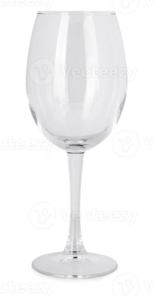 Empty wine glass isolated on a white photo