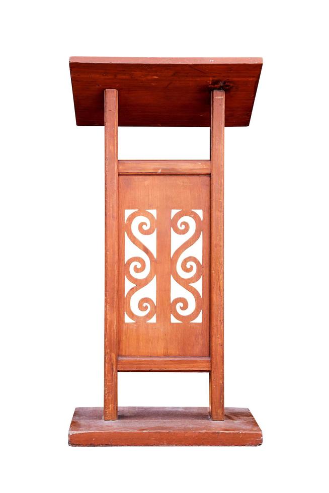 Wooden Podium isolated photo