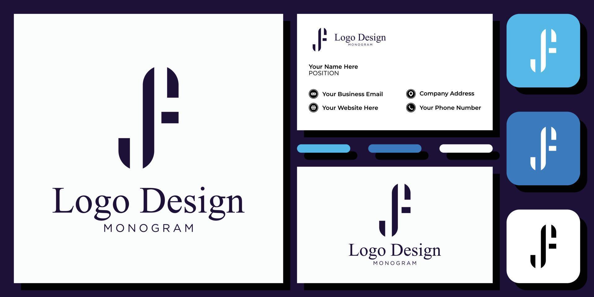 elegant modern sans serif font letter initial alphabet serif font with business card template vector