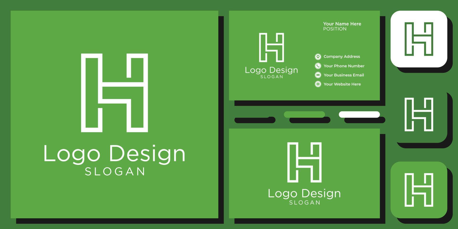 elegant modern sans serif font letter initial alphabet serif font with business card template vector