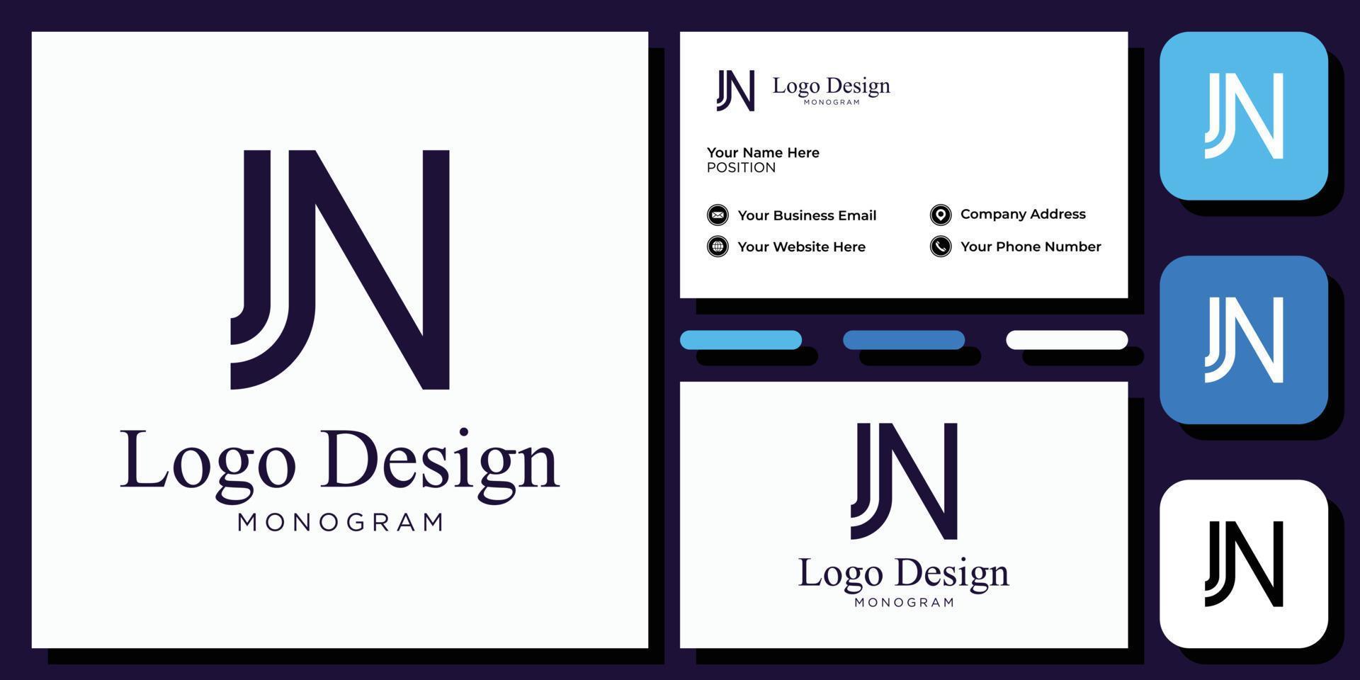 elegant modern sans serif font letter initial alphabet serif font with business card template vector