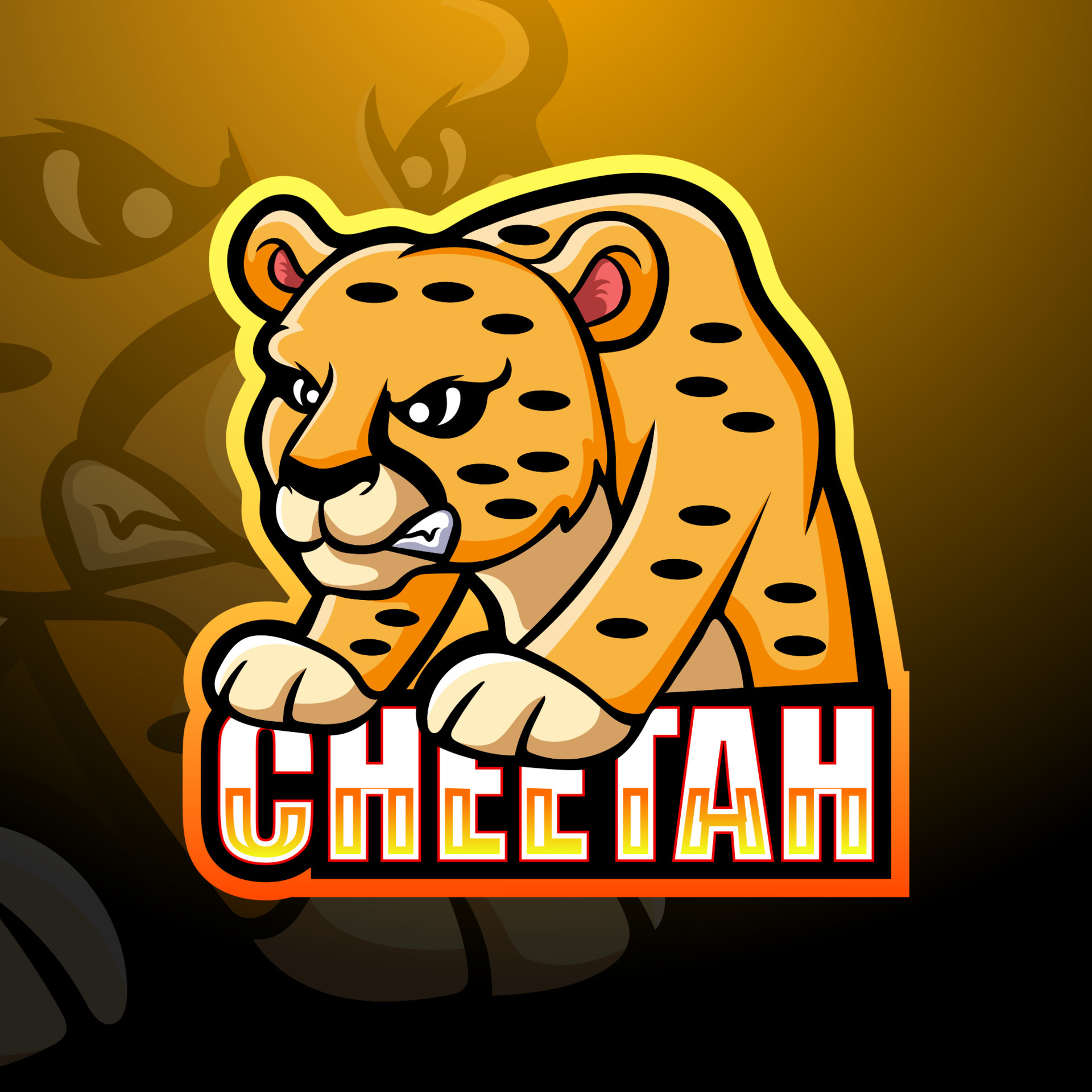 Cheetah mascot esport logo design 5741318 Vector Art at Vecteezy