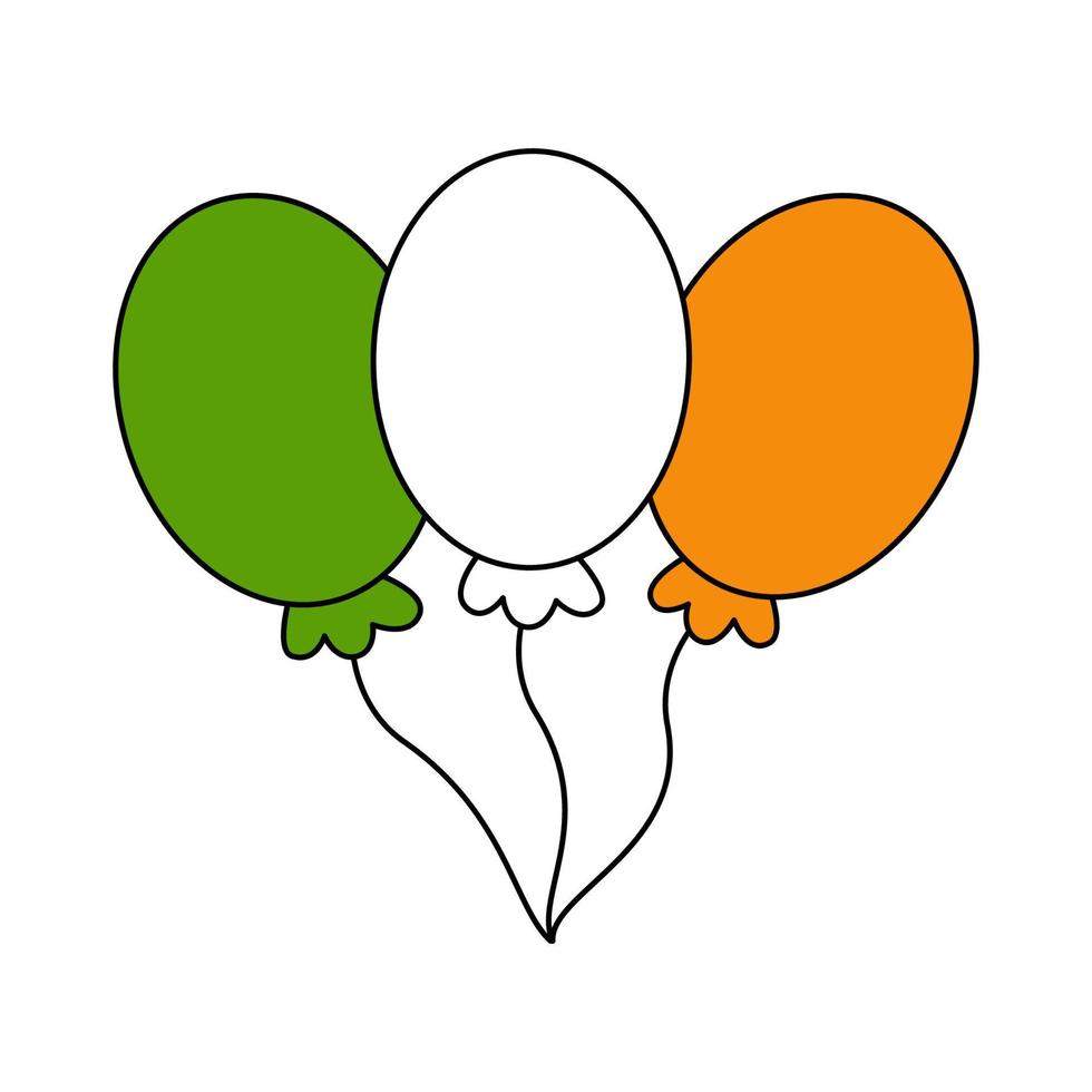 Vector image of cute balloons on white background.