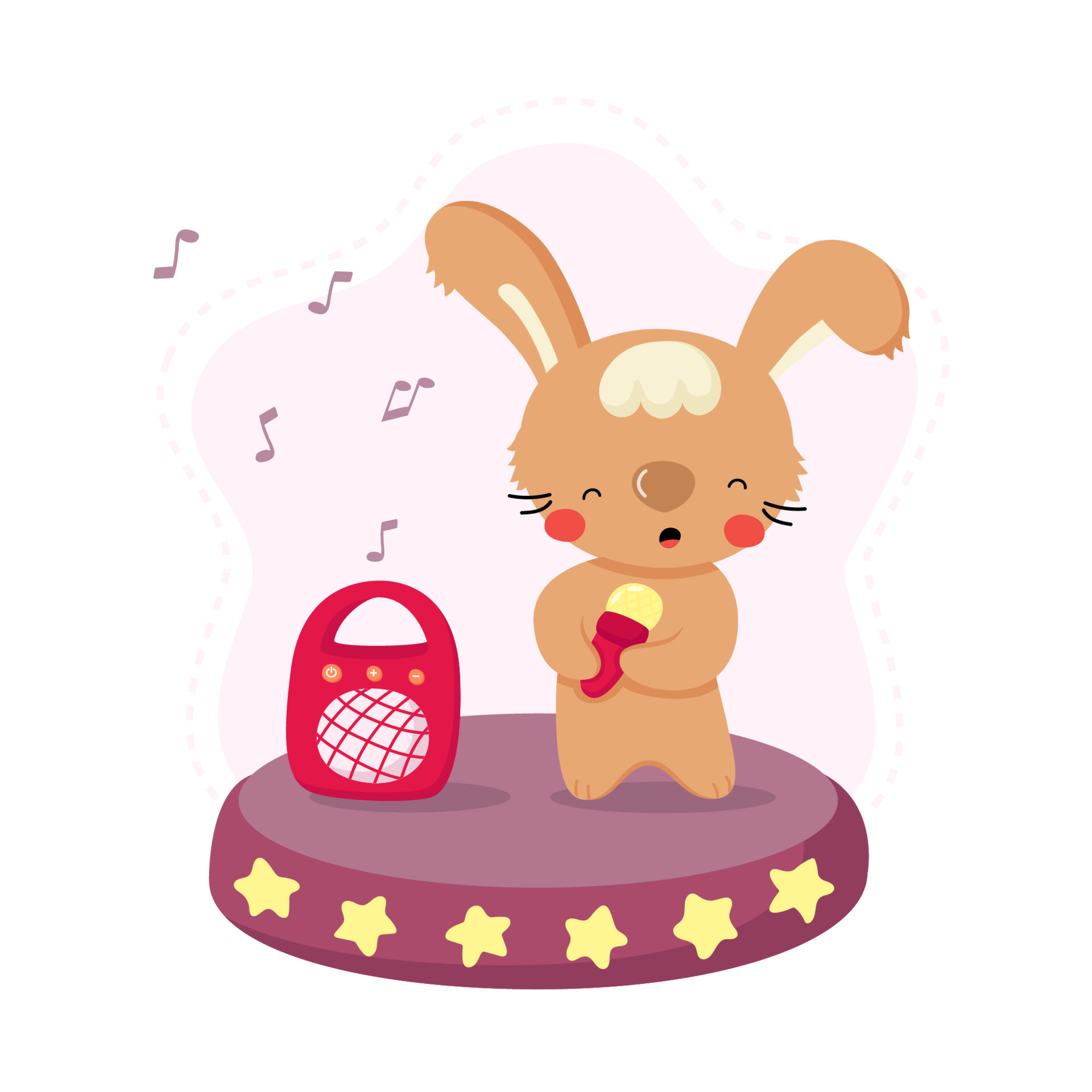 Cute cartoon rabbit singing a song. Funny animal character for kids design. Flat vector illustration. 5741481 Vector Art at Vecteezy Cute cartoon rabbit singing a song. Funny animal character for kids design. Flat vector illustration. 5741481 Vector Art at Vecteezy