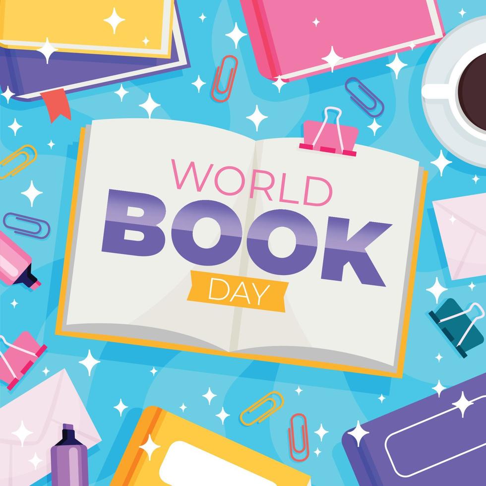 Hand Drawn World Book Day vector
