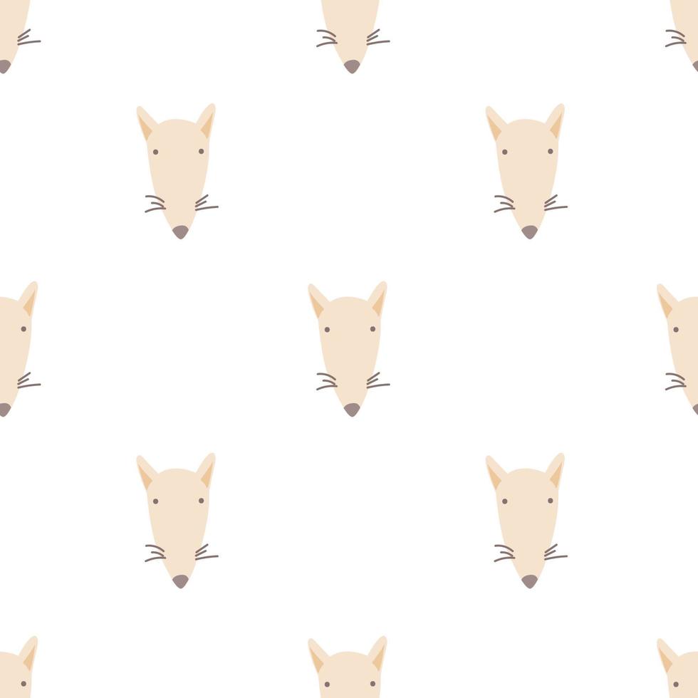 Cute seamless pattern for children with funny fox. Smile characters vector