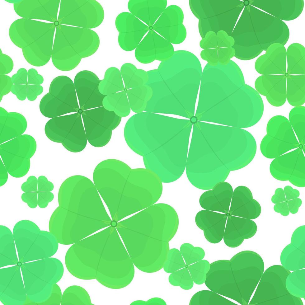 Four leaf clover seamless pattern vector