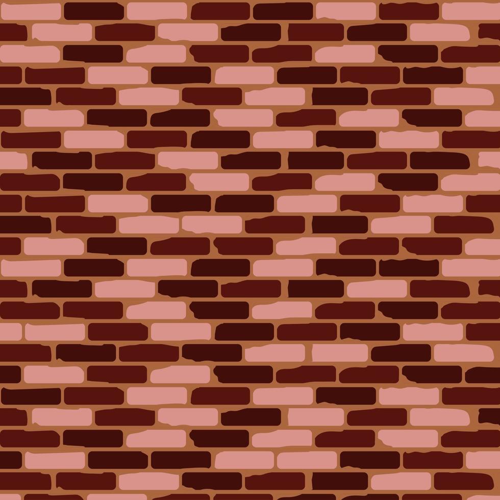 Red old brick wall background vector