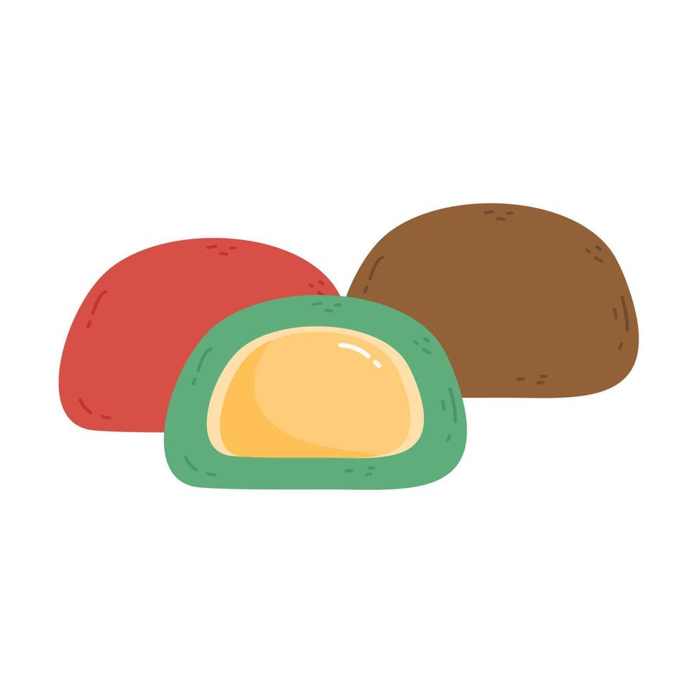 Ilustraciones de mochi hand paint element vector