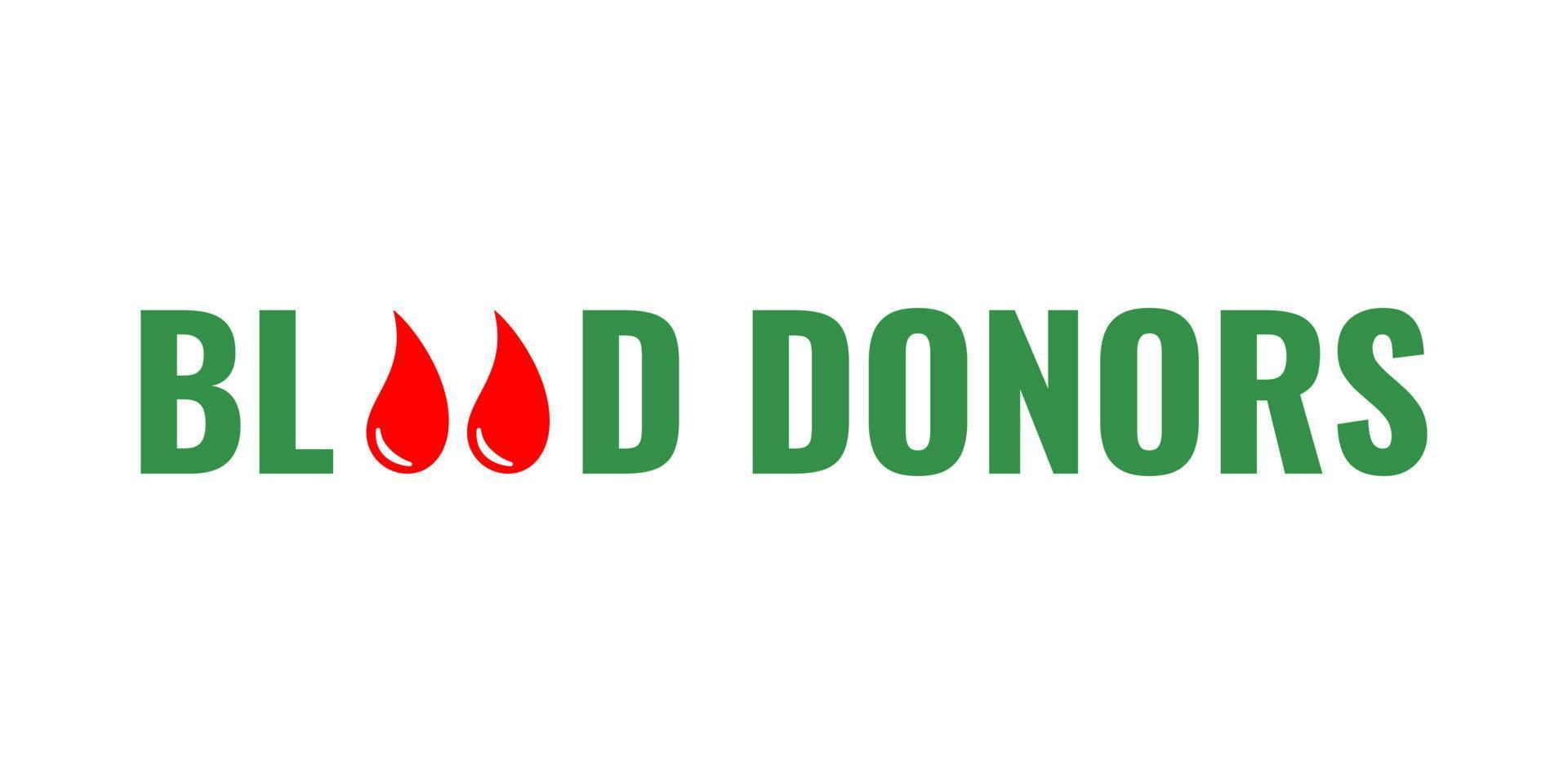 Blood donor title text vector