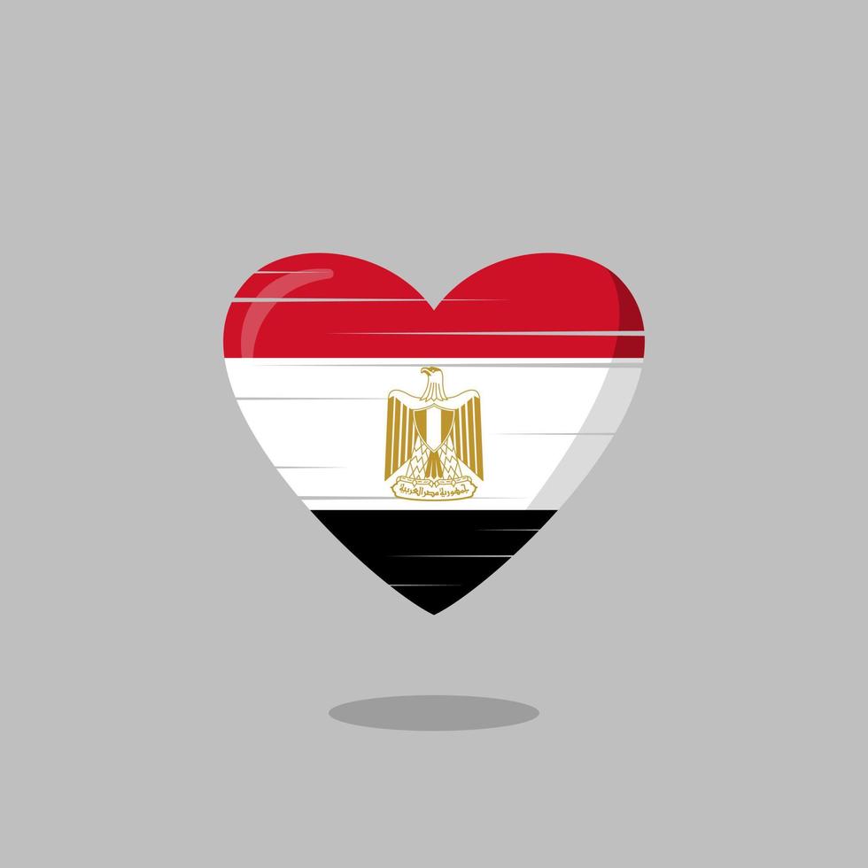 ilustración de amor en forma de bandera de egipto vector