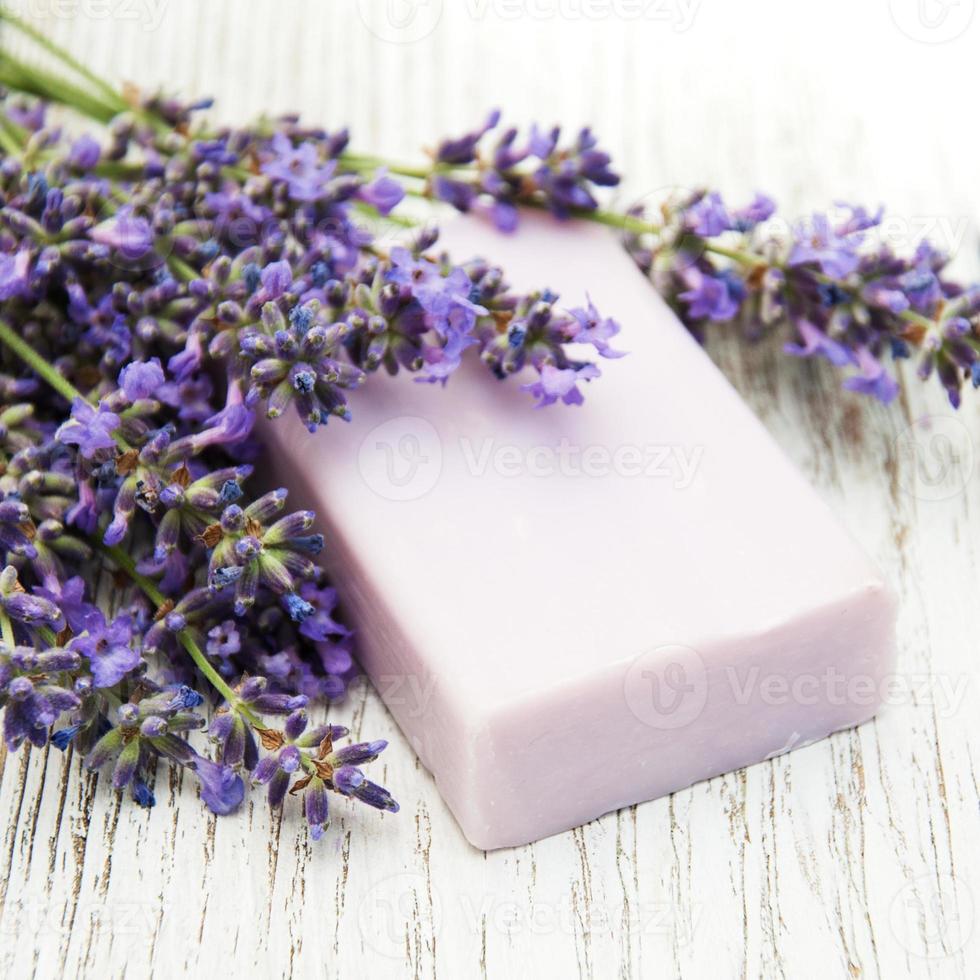 Lavender with soap photo