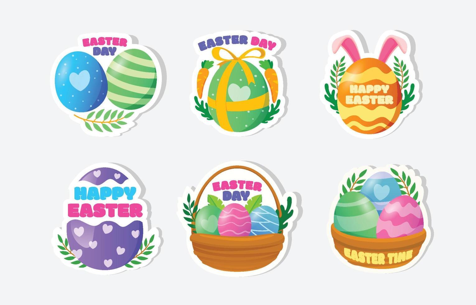 Easter Eggs Sticker vector