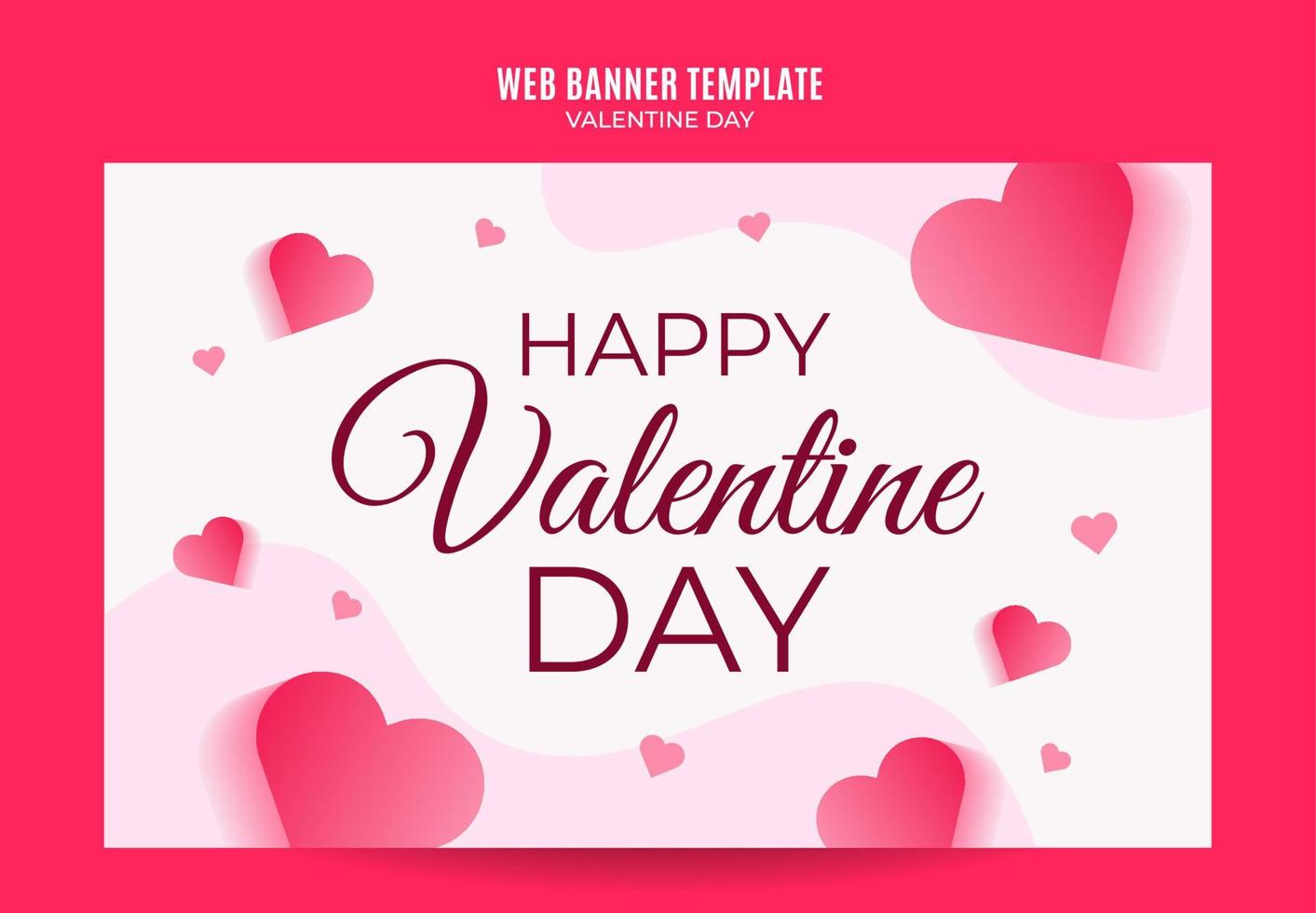 feliz día de San Valentín. celebrado en febrero. póster, banner web, área espacial y fondo vector