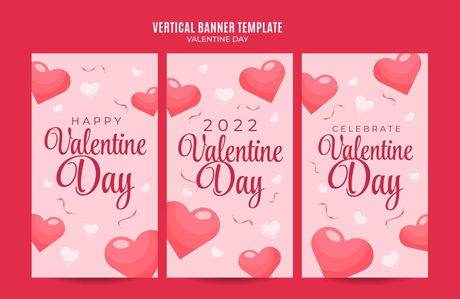 Happy Valentine day. Celebrated in February. Social media post, Poster, web banner, space area and background vector