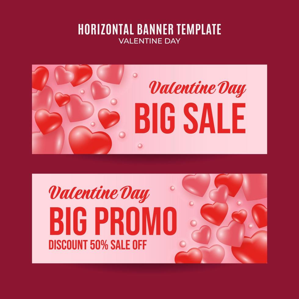 Happy Valentine day. Celebrated in February. Horizontal Poster, banner, space area and background vector