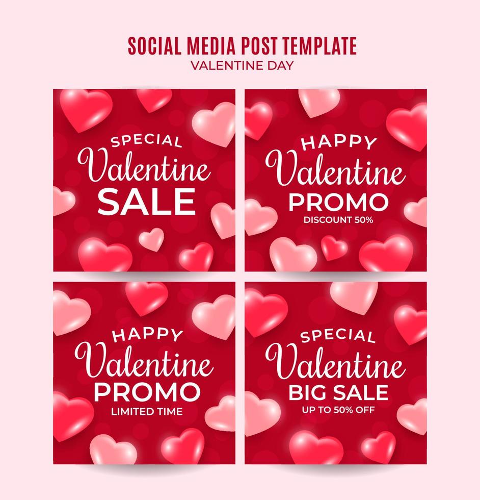 Happy Valentine day. Celebrated in February. Social media post, Poster, web banner, space area and background vector