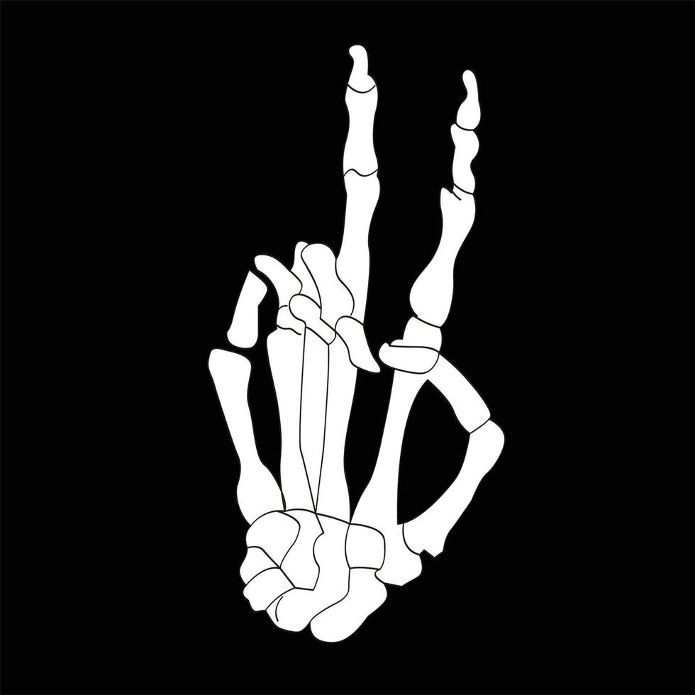 Bones hand vintage vector