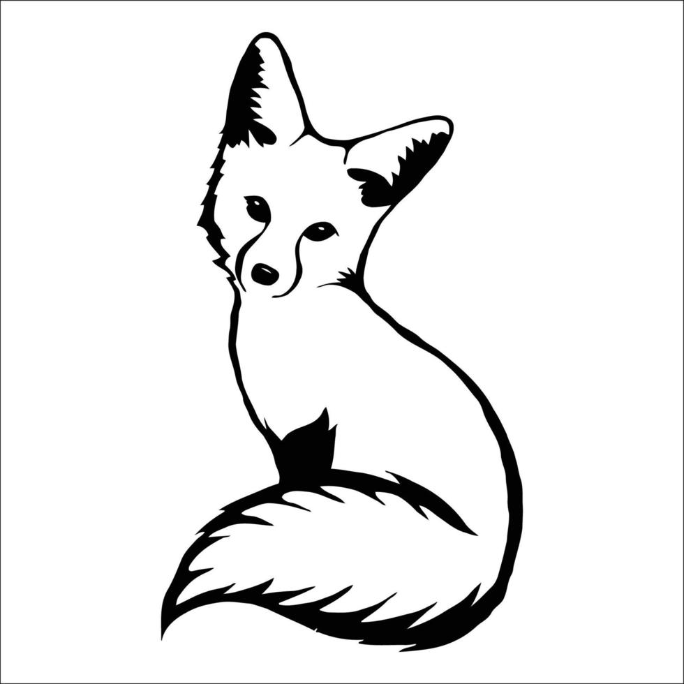 Cute cartoon fox vector