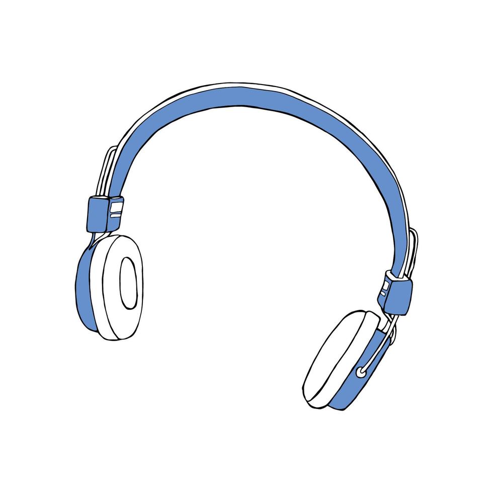 High-quality headphones on a white background. vector