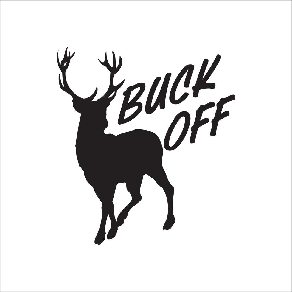 vector silhouette of deer