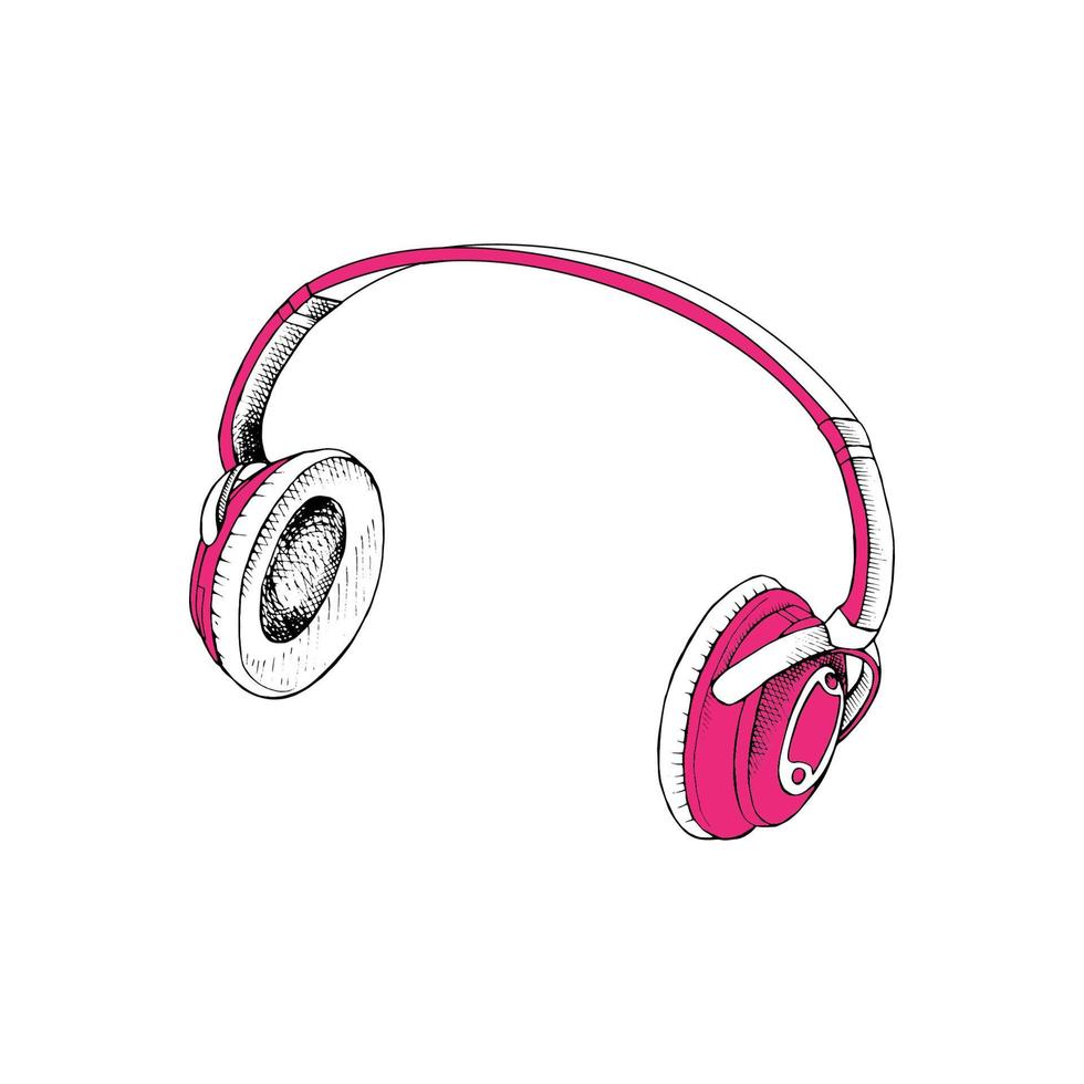 High-quality headphones on a white background. vector