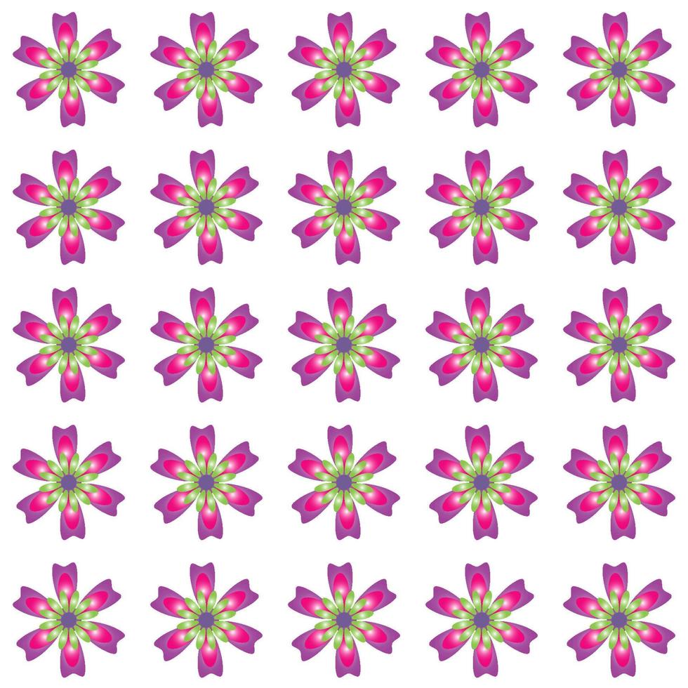 Colored Flowers Pattern vector