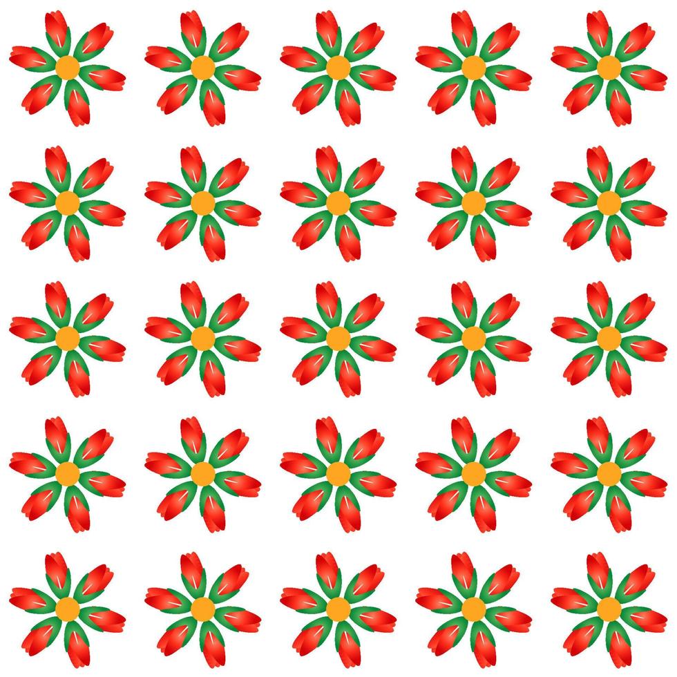 Colored Flowers Pattern vector