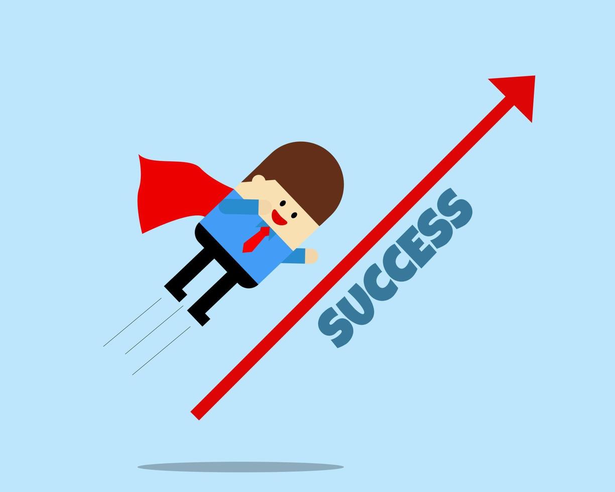 Illustration vector design of flying to success