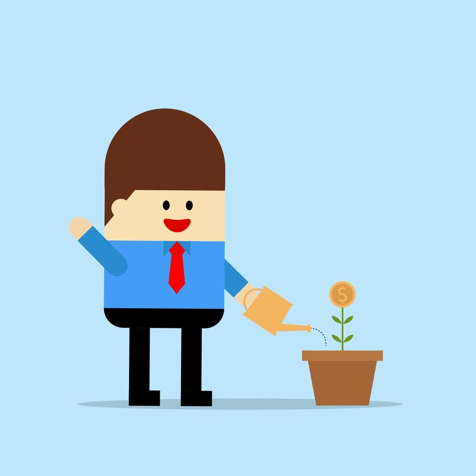 Illustration vector design of businessman is investor