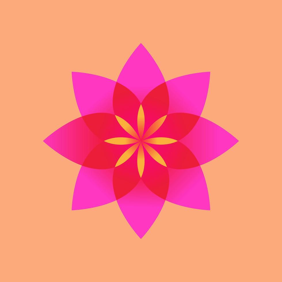 illustration vector design of flower logo
