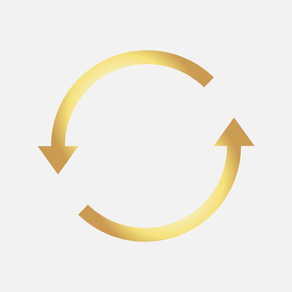 Illustration vector design of golden arrow cycle