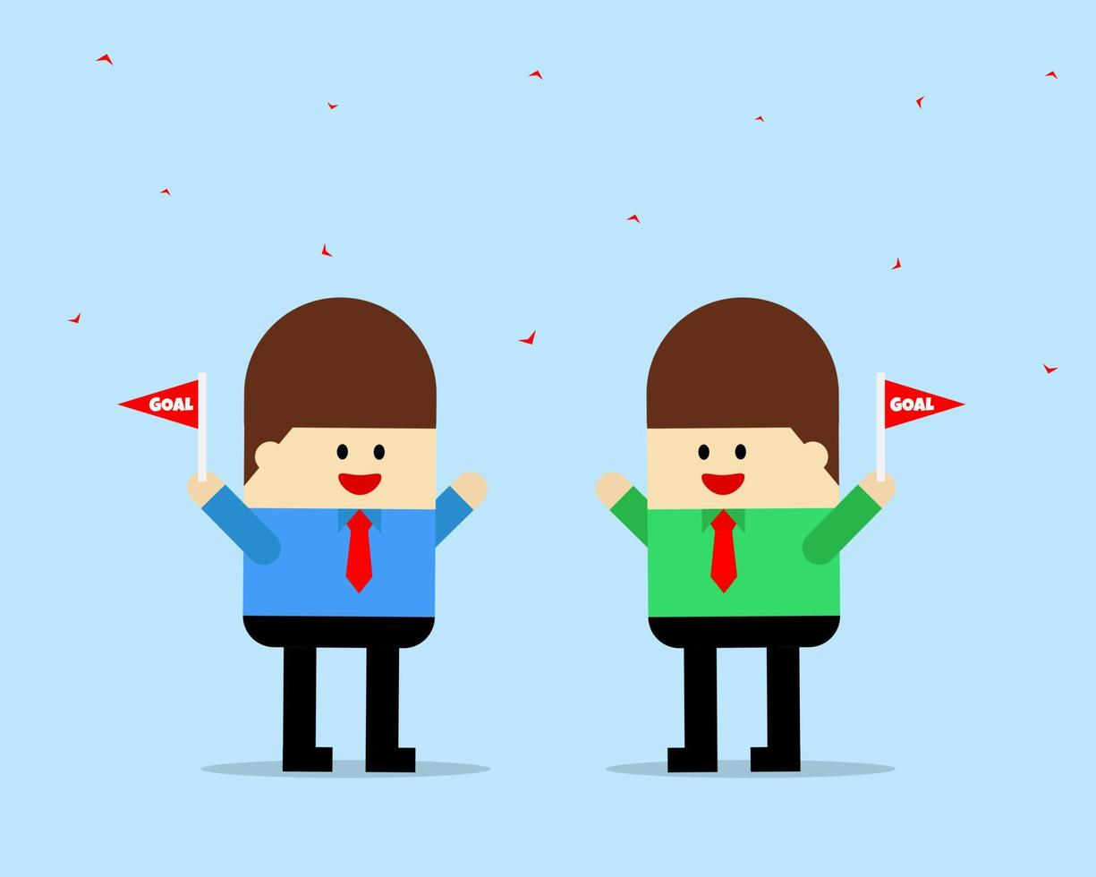 Illustration vector design of goal achievement