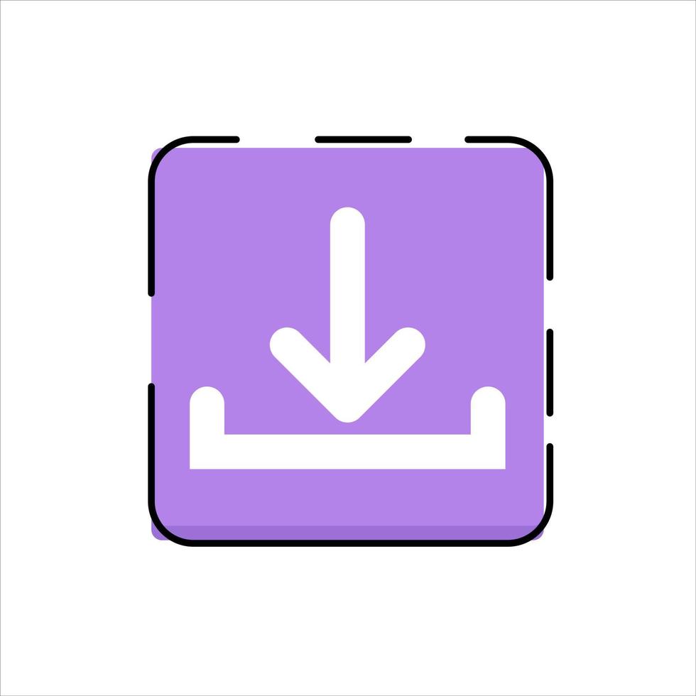 Illustration vector design of download button template.
