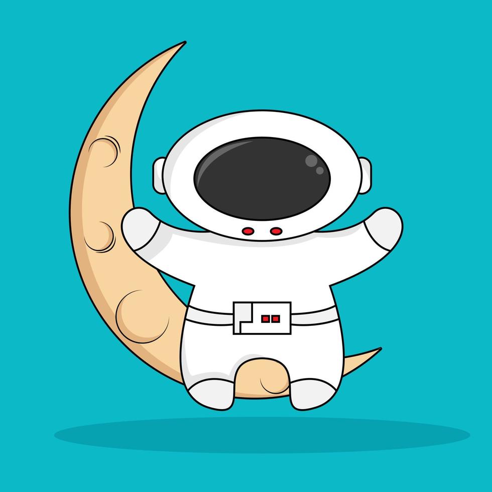 Illustration vector design of astronaut cute character cartoon