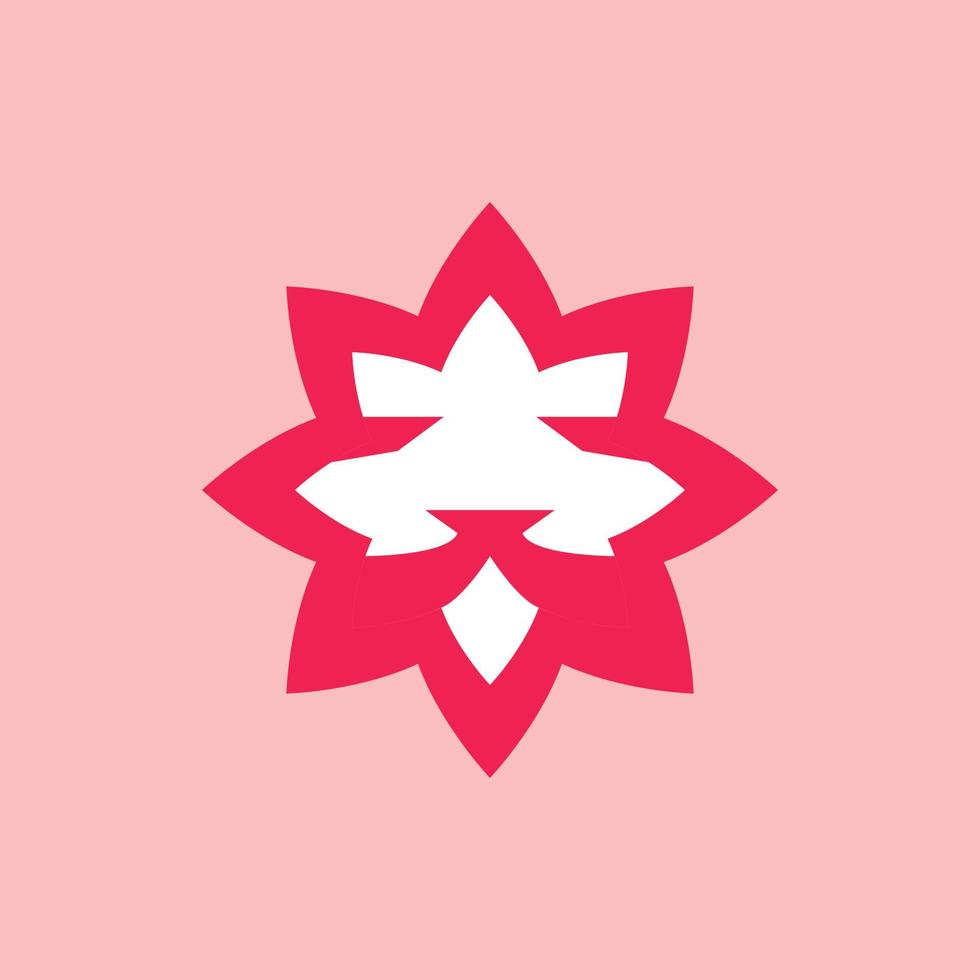 Illustration vector design of lion flower logo