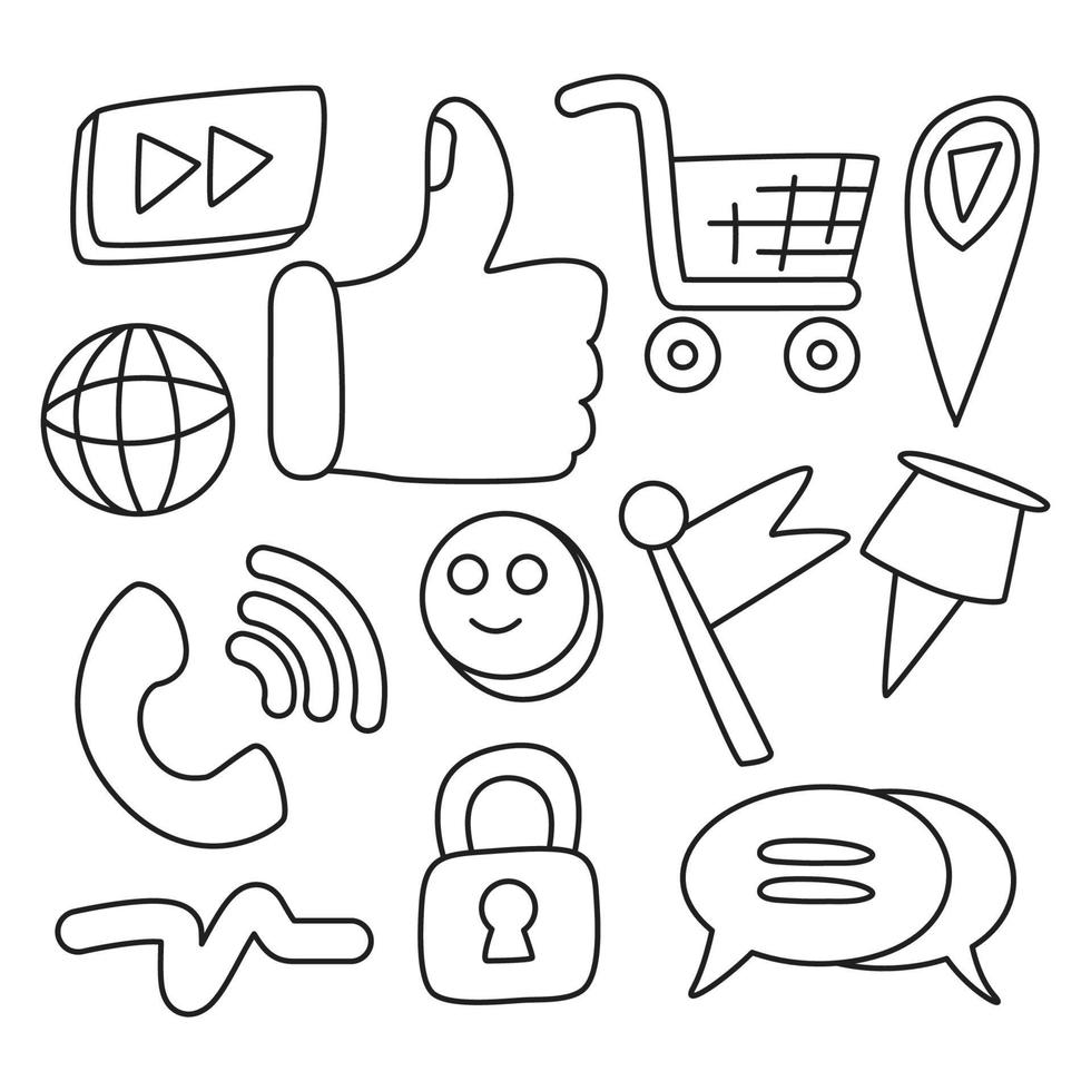 social media and blog icons vector