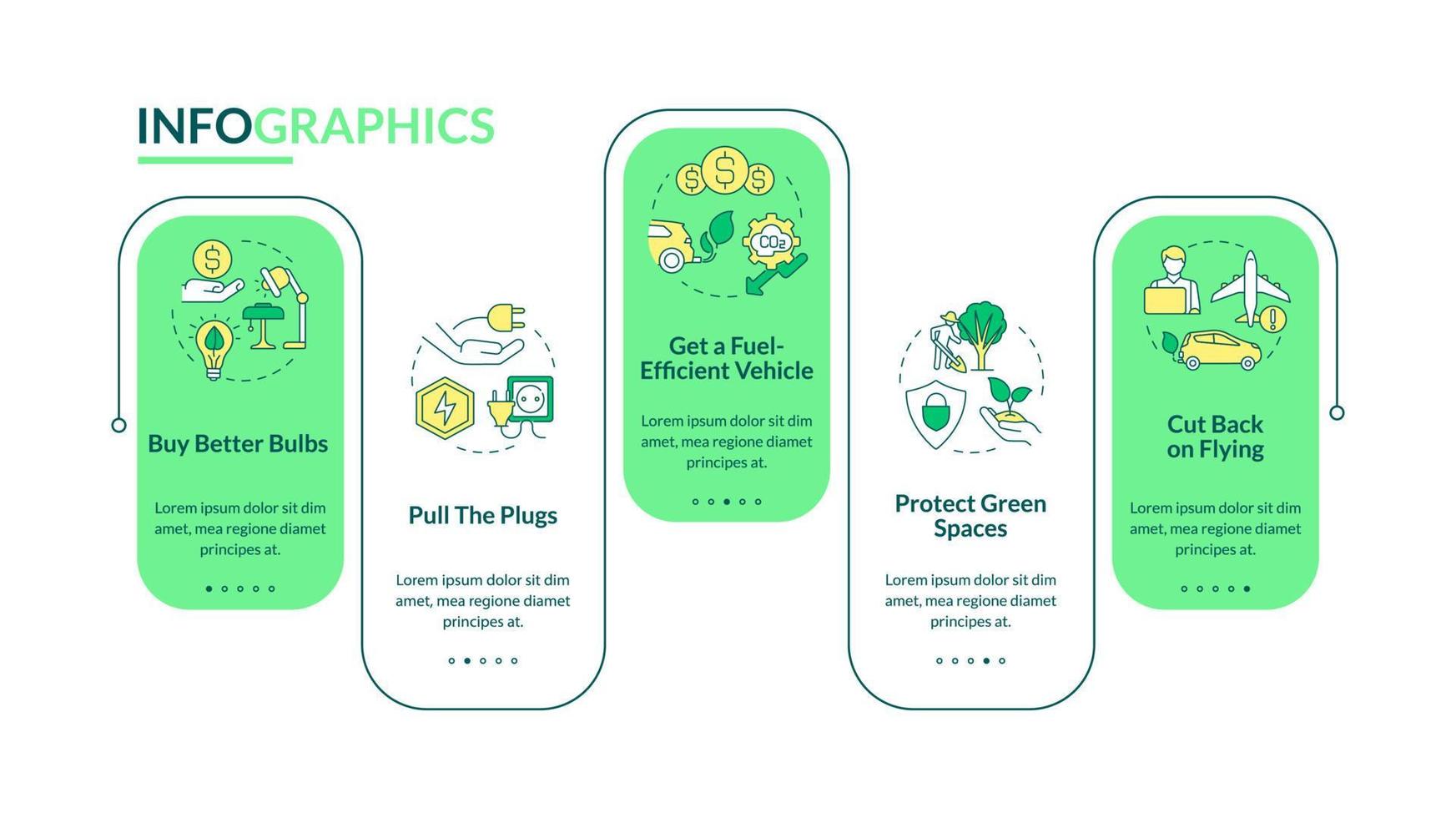 detener la plantilla de infografía de rectángulo de cambios climáticos. contaminación del aire visualización de datos con 5 pasos. gráfico de información de la línea de tiempo del proceso. diseño de flujo de trabajo con iconos de línea. lato-negrita, fuentes regulares utilizadas vector