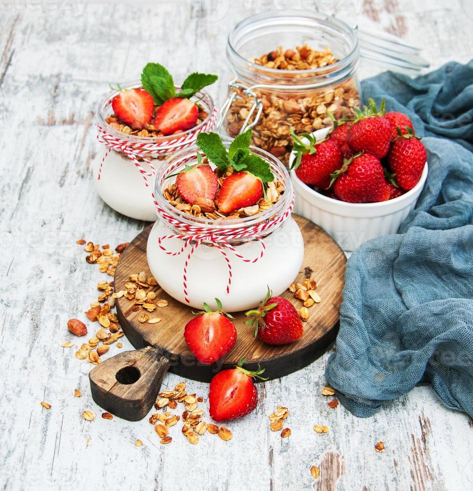 Yogurt and granola for breakfast 5745755 Stock Photo at Vecteezy