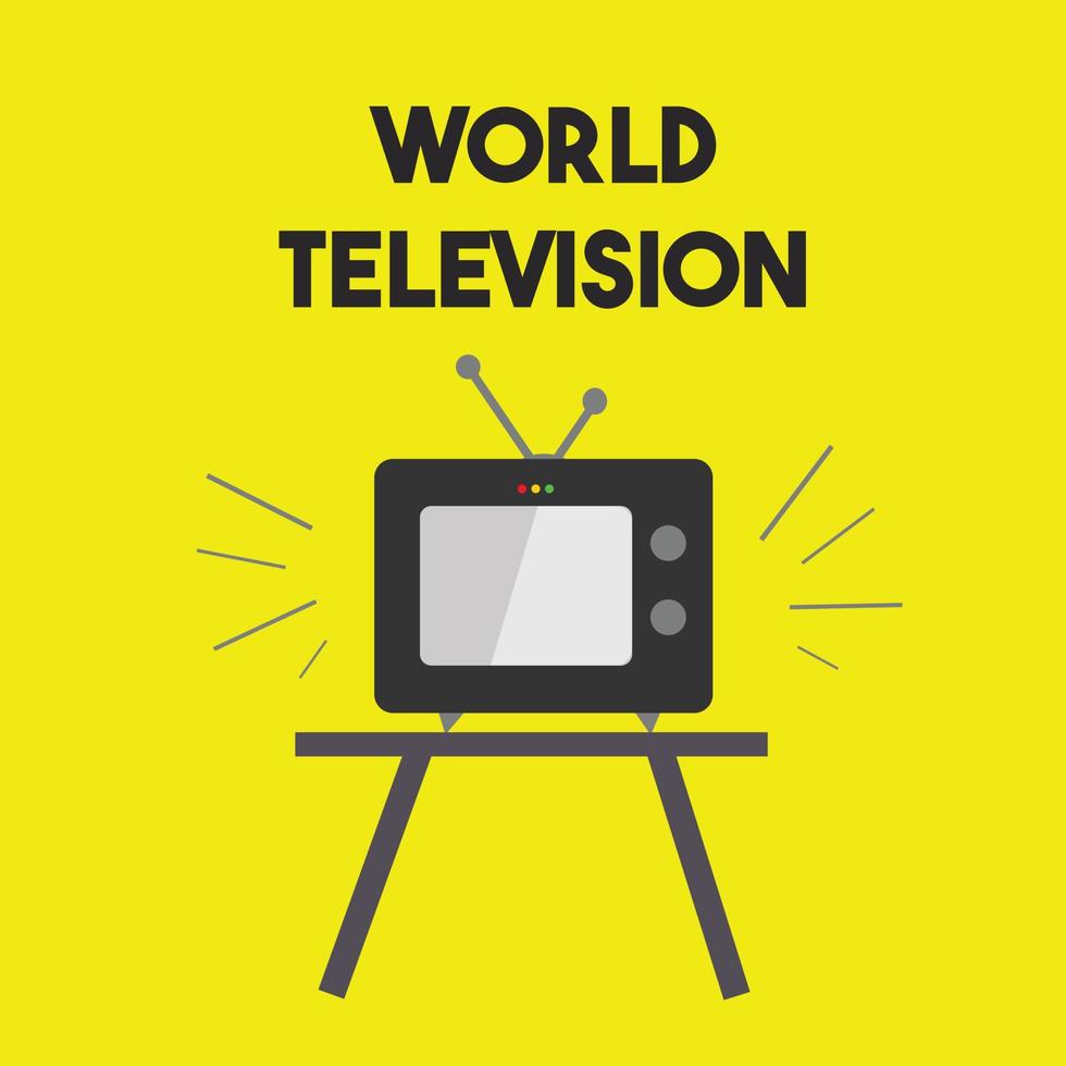 Vector Graphic Illustration of television world. suitable for any content about world television day