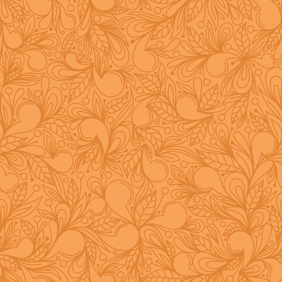 ORANGE ABSTRACT FLORAL VECTOR BACKGROUND