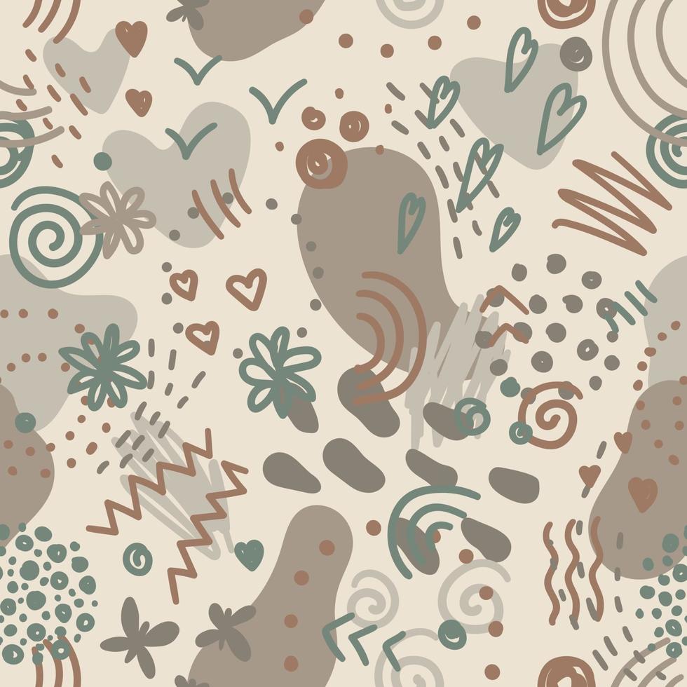 ABSTRACT PATTERN WITH SPOTS AND HEARTS vector