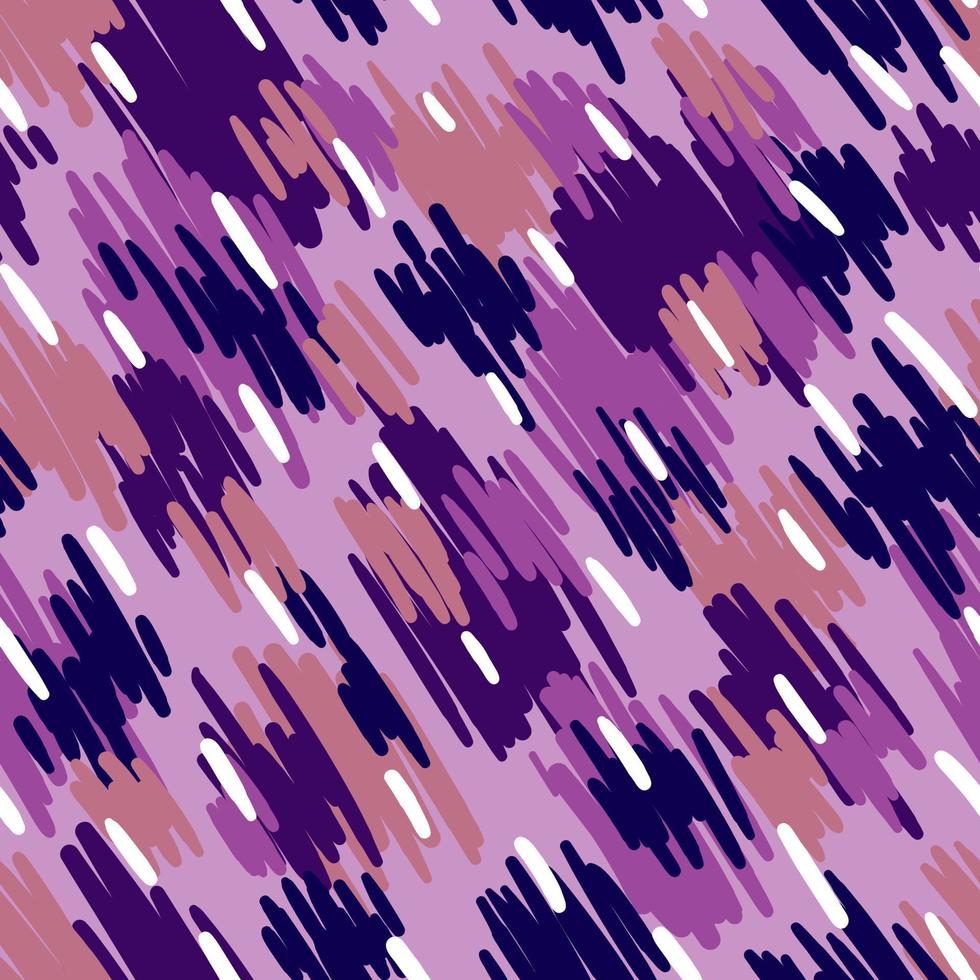 PURPLE SEAMLESS VECTOR BACKGROUND WITH ABSTRACT SPOTS AND DIAGONAL STROKES