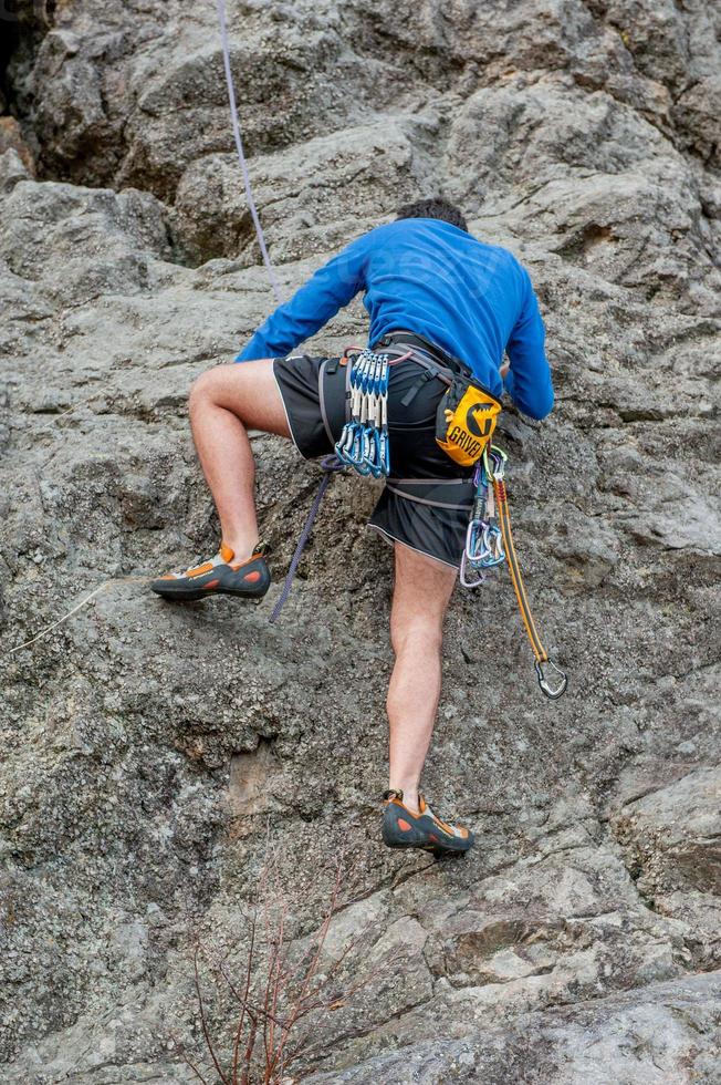 Climber in action photo