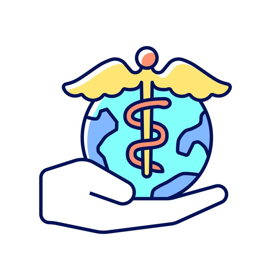 Desire to help future generations RGB color icon. Transforming healthcare. Effective drug development. Future perspectives. Medical research. Isolated vector illustration. Simple filled line drawing