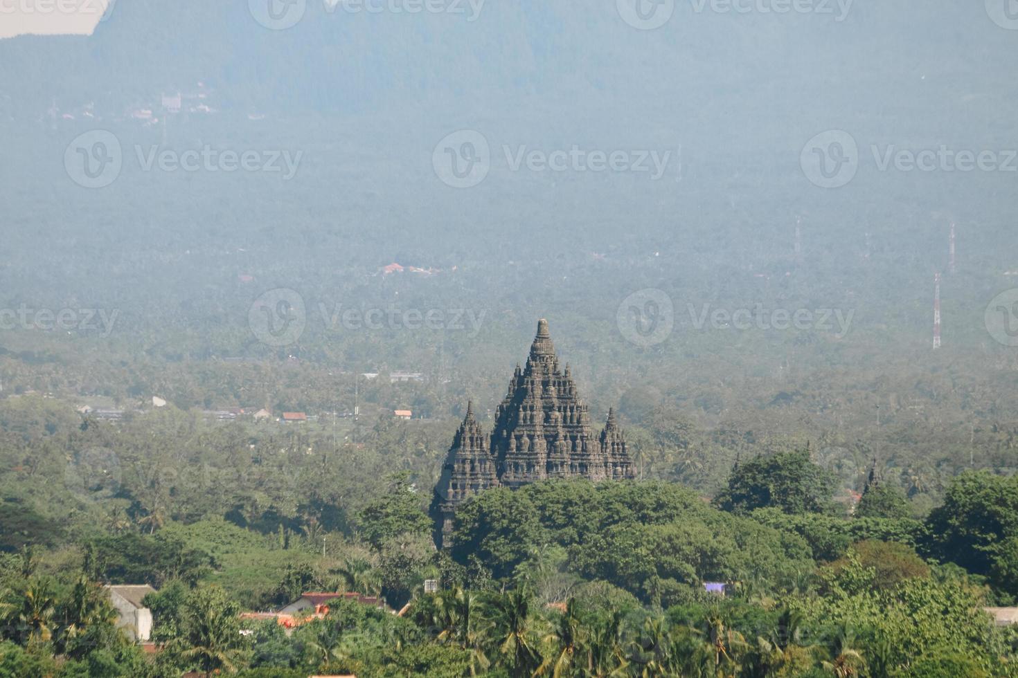 Aerial view of Prambanan Temple in Yogykarta, Indonesia photo