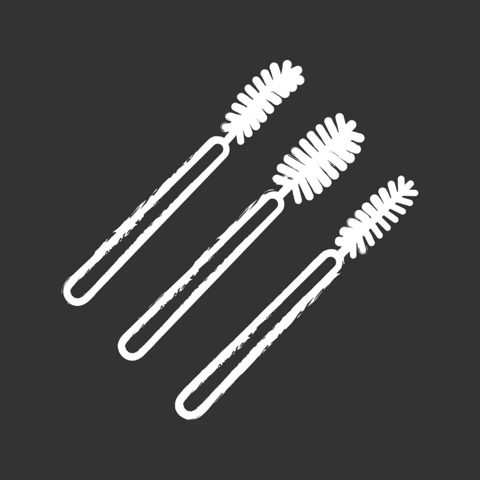 False eyelashes packaging chalk icon. Temporary lashes extension. 3D volume lashes strips. Fake eyelashes extension set. Isolated vector chalkboard illustration