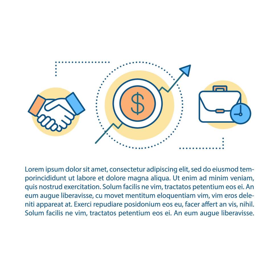 Career growth concept linear illustration. Succession. Successful cooperation. Business strategy. Article, brochure, magazine page. Thin line icons, text. Print design. Vector isolated outline drawing